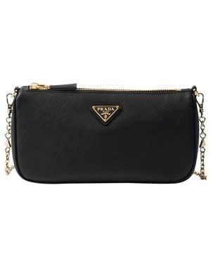 Prada Saffiano Leather Mini-Bag - Black