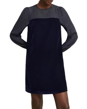 Hobbs Zariah Velvet Dress - Blue