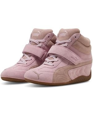 PUMA Speedcat High Top Wedge Sneakers - Pink