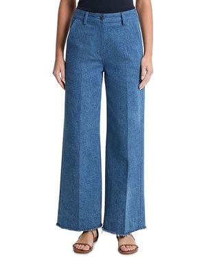 Michael Kors Michael Michael Kors Frayed Hem Denim Pants - Blue