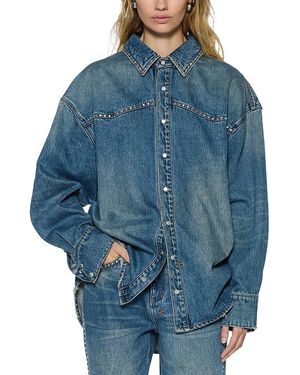 Ksubi Oversized Studded Shirt - Blue