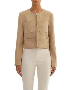 Lamarque Linette Leather Jacket - Natural