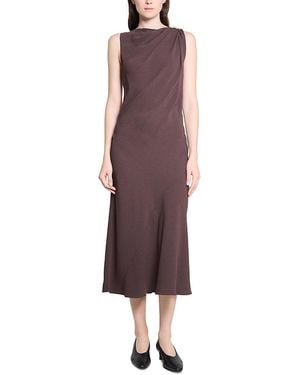 Theory Shoulder Twist Sleeveless Midi Dress - Purple