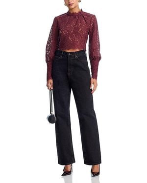 Bardot Georgia Lace Top - Red