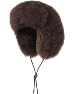 Mackage Zorica Shearling Trapper Hat - Brown