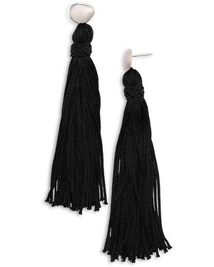 Shashi Maxime Tassel Earrings - Black