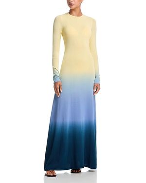 Solid & Striped The Dora Ombre Long Sleeve Dress - Blue
