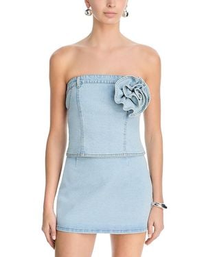 Steve Madden Rosette Trim Top - Blue