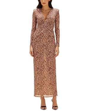 PATBO Panthera Tulle Maxi Dress - Brown