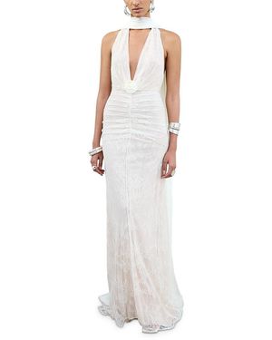 De La Vali Amora Backless Maxi Dress - White
