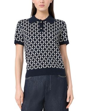 Max Mara Smmedera Collared Wool Sweater - Black