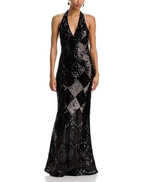 LoveShackFancy Cherlyn Embellished Halter Dress - Black