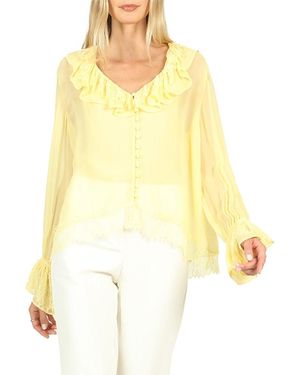 SECRET MISSION Davina Blouse - Yellow