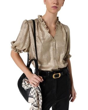 Gerard Darel Ceva Ruffled Shirt - Metallic