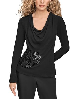 Donna Karan Embellished Top - Black