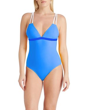 VALIMARE Aruba Double Strap One-Piece Swimsuit - Blue