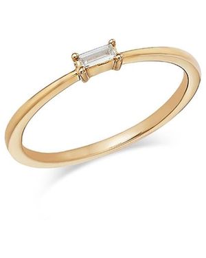 Moon & Meadow 14K Lab Grown Diamond Baguette Solitaire Ring - Metallic