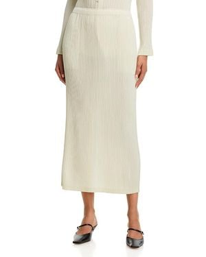 Issey Miyake Hatching Pleats Skirt - Natural
