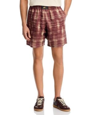 Marni Poplin Printed Shorts - Red