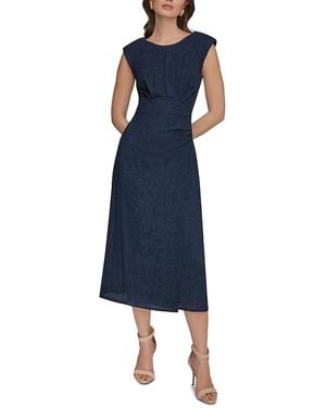 Donna Karan Donna Karan Crinkle Woven Dress - Blue