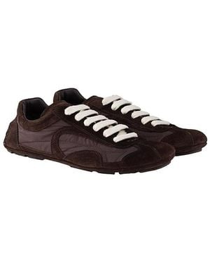 Prada Montecarlo Re-Edition 2005 Suede And Re-Nylon Sneakers - White