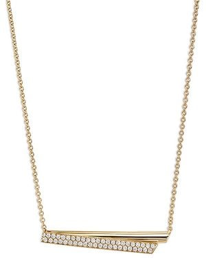 Hearts On Fire 18K Inside Out Diamond Flip Bar Necklace, 16-18 - White