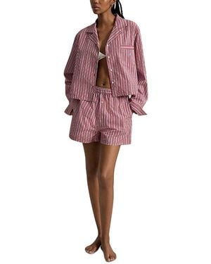 Polo Ralph Lauren Cropped Shirt & Boxer Sleep Set - Red