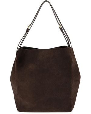 Vince Josie Large Suede Tote Bag - Black