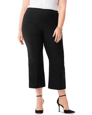 NIC+ZOE Polished Wonderstretch Wide Leg Cropped Pants - Black