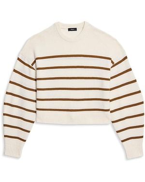 Theory Cashmere Crewneck Sweater - White