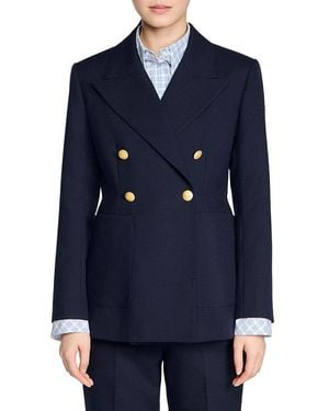 Sandro Slim Fit Suit Jacket - Blue