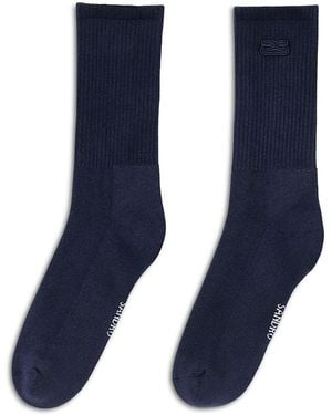 Sandro Double S Embroidered Socks - Blue