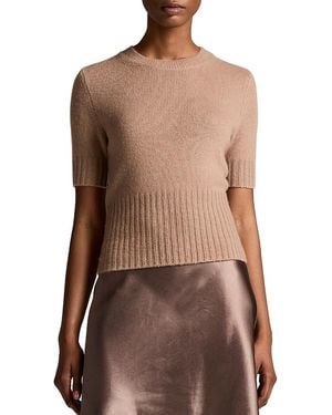Vince Wool Cashmere Ribbed Sweater - Brown