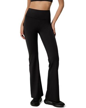LILYSILK Silk Contour High Rise Flared Drape Flow Leggings - Black