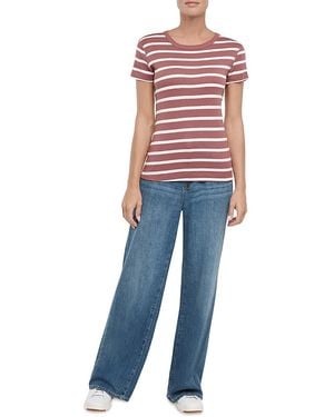 Three Dots Cotton Short Sleeve Crewneck Tee - Blue