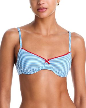 Solid & Striped The Daphne Bikini Top - Blue