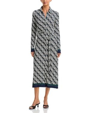 CASABLANCA Print Tie Waist Jersey Dress - Black