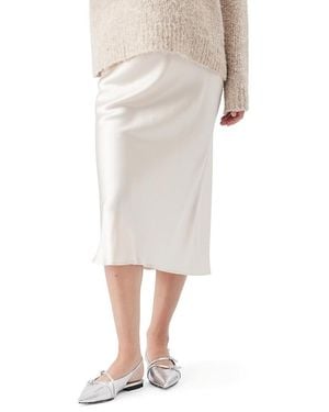 Ripe Maternity Crystal Satin Skirt - White
