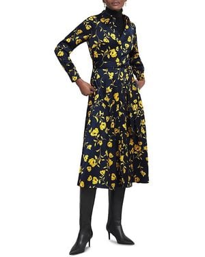 Hobbs Amelia Satin Shirt Dress - Black