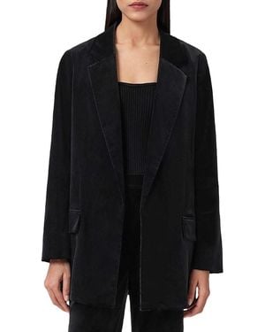 AllSaints Aleida Velvet Blazer - Black