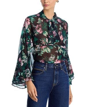 Aqua Tie Neck Top - Blue
