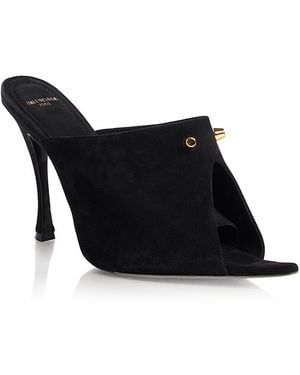 Balenciaga Midnight City Mule Slide Sandals - Black