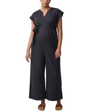 Ingrid & Isabel Woven Maternity Jumpsuit - Blue