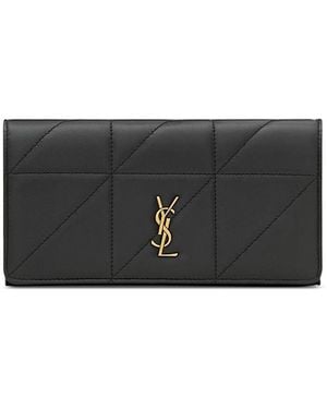 Saint Laurent Jamie Large Flap Wallet - Gray