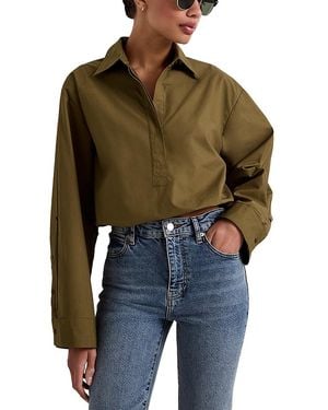 Marie Oliver Dallas Cotton Cropped Top - Blue