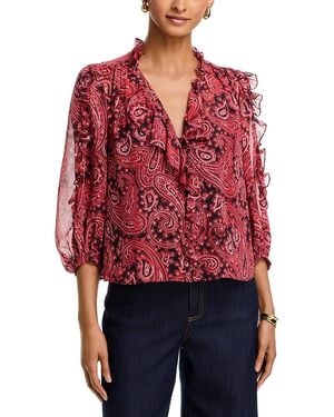 Cinq À Sept Hendrix Paisley Zada Top - Red