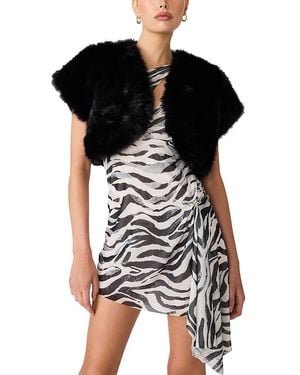 Steve Madden Jalen Faux Fur Bolero - Black