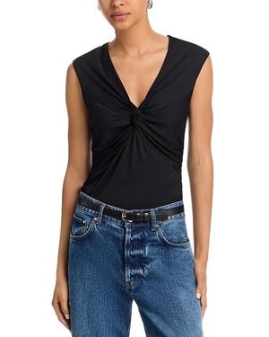 Rag & Bone Luca Twist V Neck Top - Blue