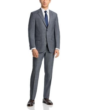 Peter Millar Flynn Shark Tonal Windowpane Classic Fit Suit - Blue