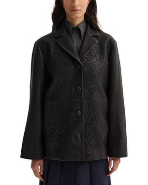 Rohe Grain Leather Jacket - Black